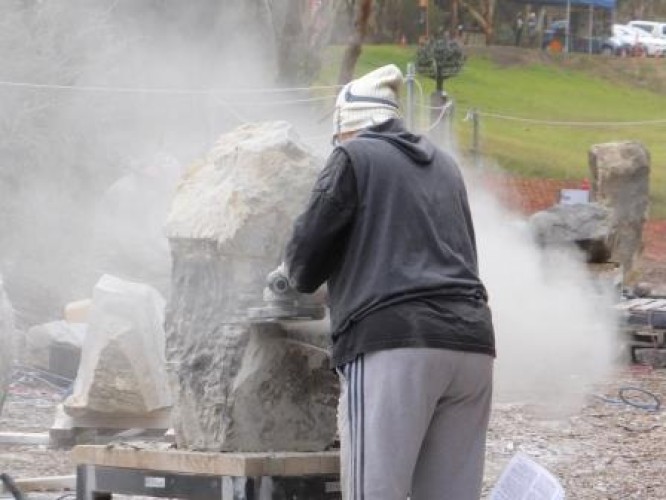 Sculptors at Crystal Lake Day 2, 12 April 2015